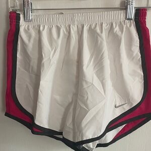 Nike White Shorts with Magenta and Black Trim